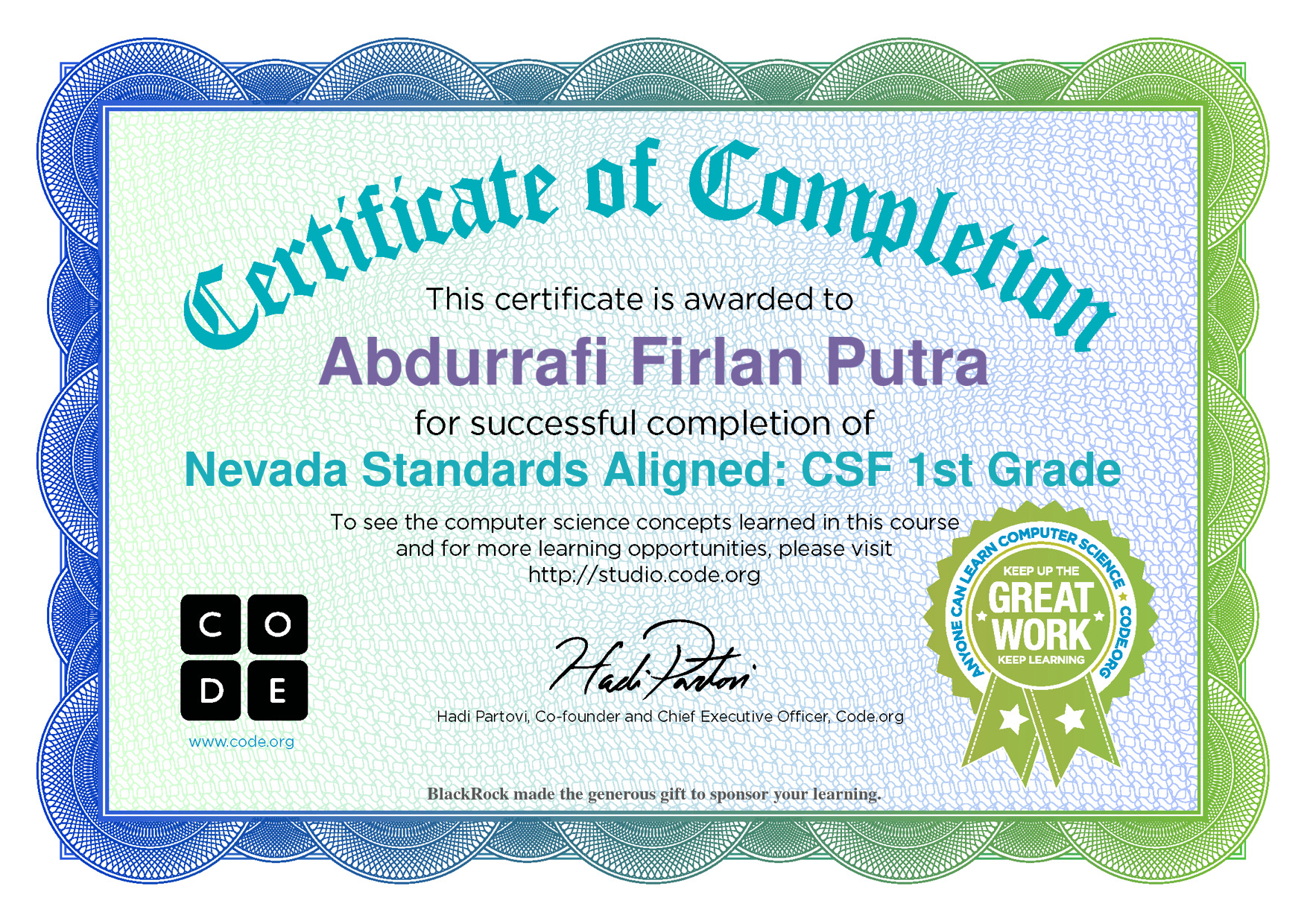 Code Org Nevada Standards Aligned